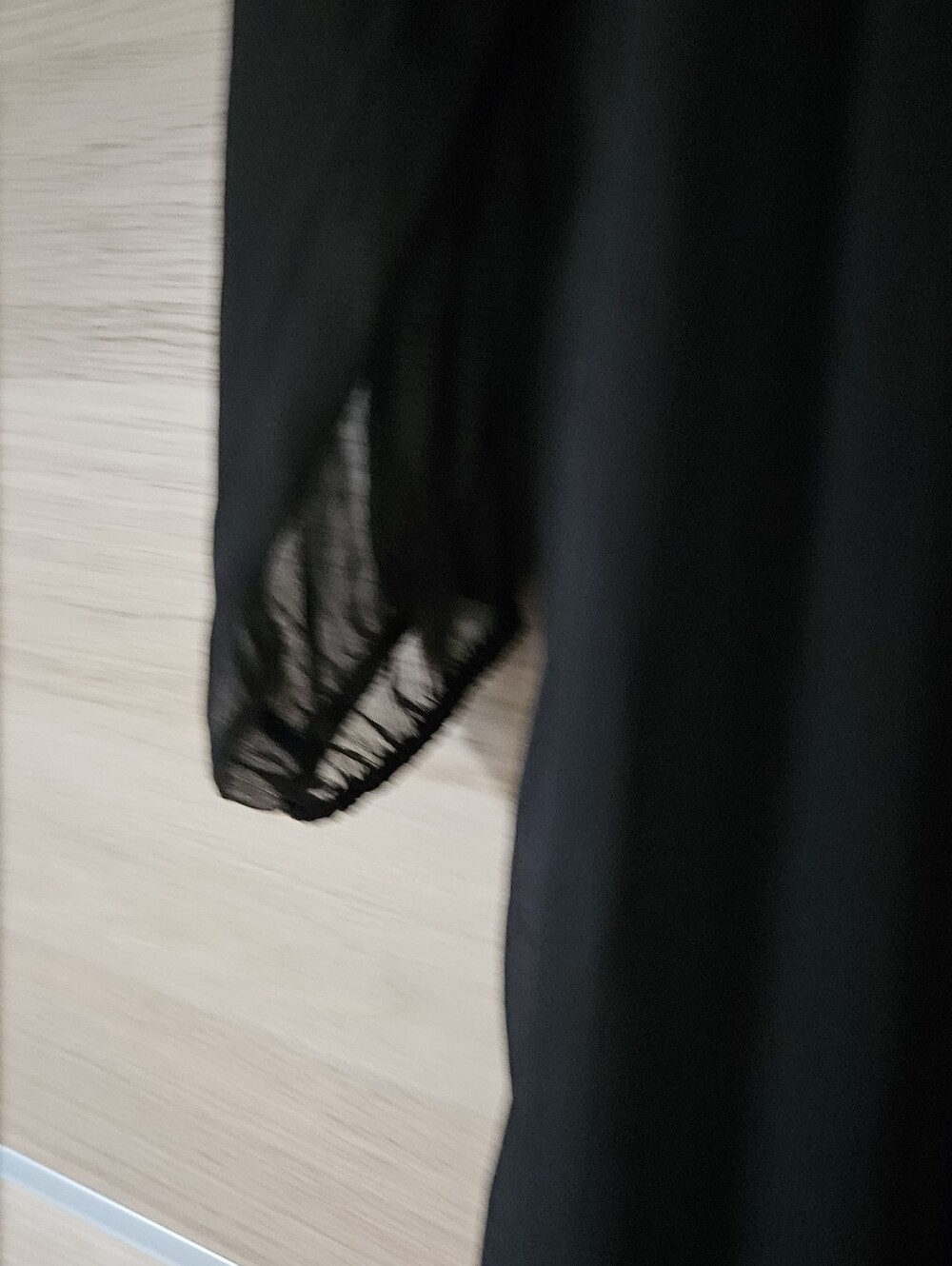 Soft Surroundings Olga Dress L Black Tiered Chiffon Maxi Boho Witchy - Picture 3 of 11